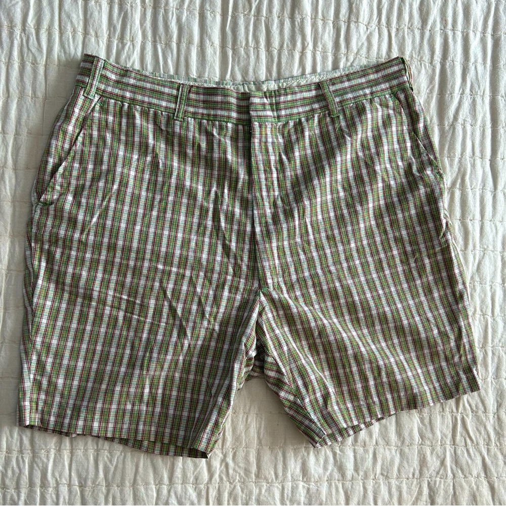 Vintage JCPenney Green & White Plaid Shorts